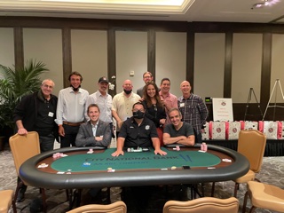 group attending poker event